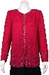Hand Beaded Jacket with an Elaborate Border — in Fuchsia