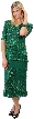 V-Neck Half Sleeves Two Piece Formal Dress with Skirt