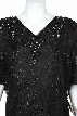 Two Piece Floral Print Sequin Dress — in closeup