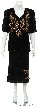 Half Sleeve Sequined 2-piece Dress
