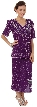V-Neck Two Piece Sequined Blouse and Skirt Set