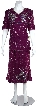 Short Sleeve Two Piece Sequin Dress