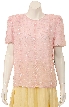 Fully Beaded Short Sleeve Blouse