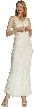 Broad Strapped Cascading Beads Formal Evening Dress