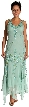 Asymmetric Sleeveless Sequin Beaded Formal Dress — in Sage color
