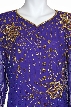 V-Neck Floral Print Mother of the Bride Dress — in closeup