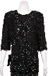 Fully Sequin Beaded Blouse — in Black