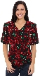 Holiday Spirit Hand Beaded/Sequined Blouse