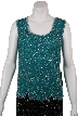 Asymmetric Beaded Blouse — in Jade Green