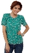 Short Sleeved Beaded Petal Pattern Design