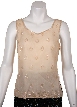 Broad Strapped Beaded Blouse — in Peach