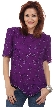 Round Edged Hem Short Sleeved Blouse