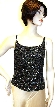 Black/Silver Sequin Beaded Blouse