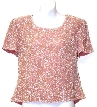 Sequined Blouse with Slits