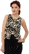 Sleevless Sequined Blouse with Knot Back