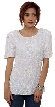 Artistic Beading Round Neck Half Sleeves Blouse