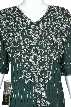 V-neck Floral Print Full Length Formal Dress — in closeup
