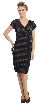 V-Neck Short Sleeves Short Formal Party Dress in Lace