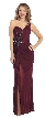 One Shoulder Beaded Flower Long Formal Evening Dress