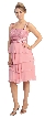 Tiered Skirt Short Formal Party Dress with Lace Jacket