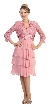 Tiered Skirt Short Formal Party Dress with Lace Jacket — in Dusty Rose with Jacket
