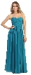 Strapless Ruched Bodice Long Formal Evening Dress