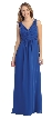 V-Neck Shirred Bust & Waist Long Formal Bridesmaid Dress