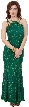 Multi Strapped Beaded Formal Gown with Flared Skirt — in alternative picture
