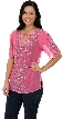 Spreading Floral Vines Hand Beaded Sheer Top