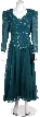 Full Sleeves Formal Evening Gown with Chiffon Skirt