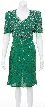 Floating Drops Hand Beaded and Sequined Dress
