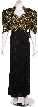Full Length High Waistline Beaded Dress