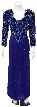 Full Sleeve Sweetheart Sequined Mother of the Bride Dress