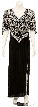 Short Sleeved Elegantly Sequined Evening Gown