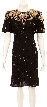 Flowery Fireworks Hand Beaded Short Dress