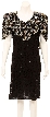 Tea Length Petal Sequined Cocktail Dress