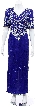 Short Sleeved Fully Hand Beaded Gown