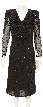 Fully Sequined Long Sleeve Cocktail Dress