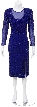 Leaf Fans Hand Beaded and Sequined Dress