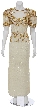 Fairy Tale Hand Beaded Short Sleeved Gown