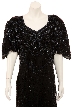 Flower Petal Sleeve Formal Gown — in closeup
