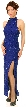 Full Beaded Halter Neck Cocktail Dress