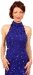 Full Beaded Halter Neck Cocktail Dress — in closeup