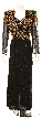 Full Length Long Sleeved Sequined Formal Dress