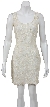 Spinning Dandelions Hand Beaded Short Dress