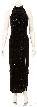 Flowered Top Hand Beaded Formal Dress