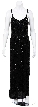 Hand Beaded/Sequined Dress with Frontal Slit
