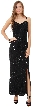 V-Neck Artistic Sequins Pattern Long Formal Evening Dress
