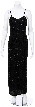Thin Spaghetti Strapped Hand Beaded/Sequined Long Dress