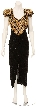 Short Sleeve Fully Sequined Formal Dress